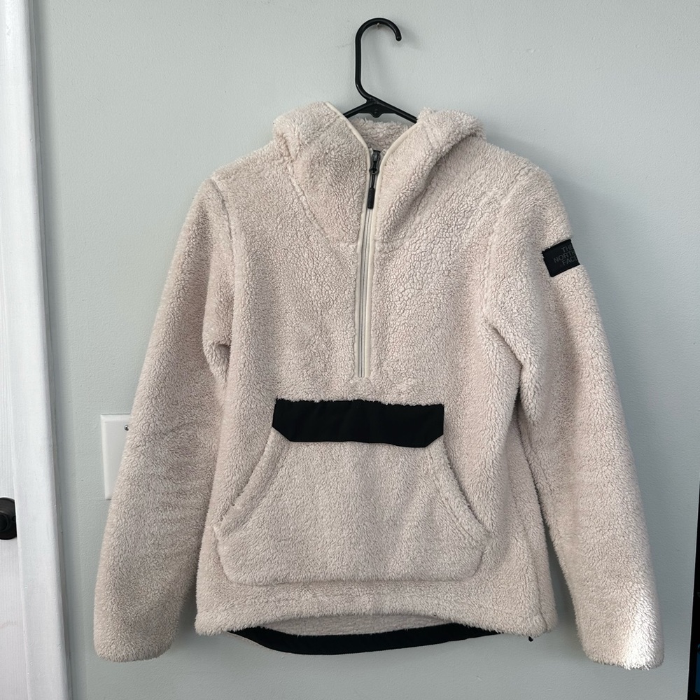 North Face Campshire Pullover Hoodie Sherpa Fleece Womens Size XS
